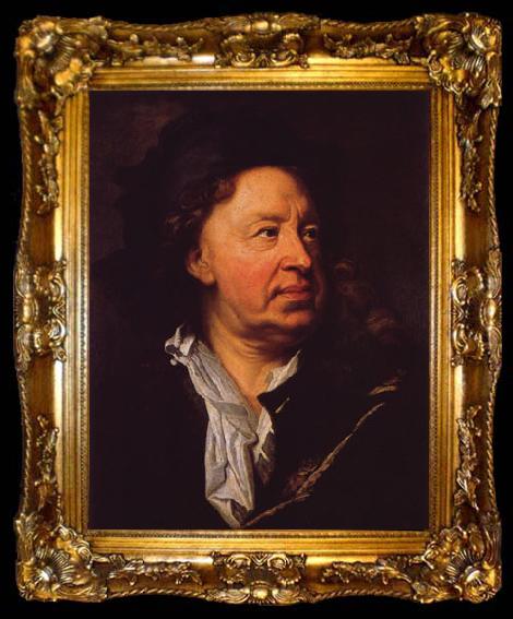 framed  Hyacinthe Rigaud Portrait of Everhard Jabach, ta009-2